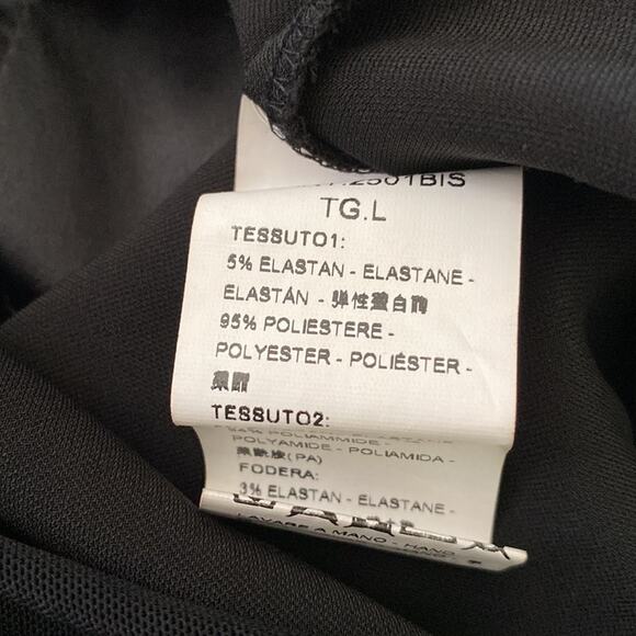 Van Caloen Made in Italy Peplum Mesh Collar Sheath Party Dress Size M - Picture 5 of 5